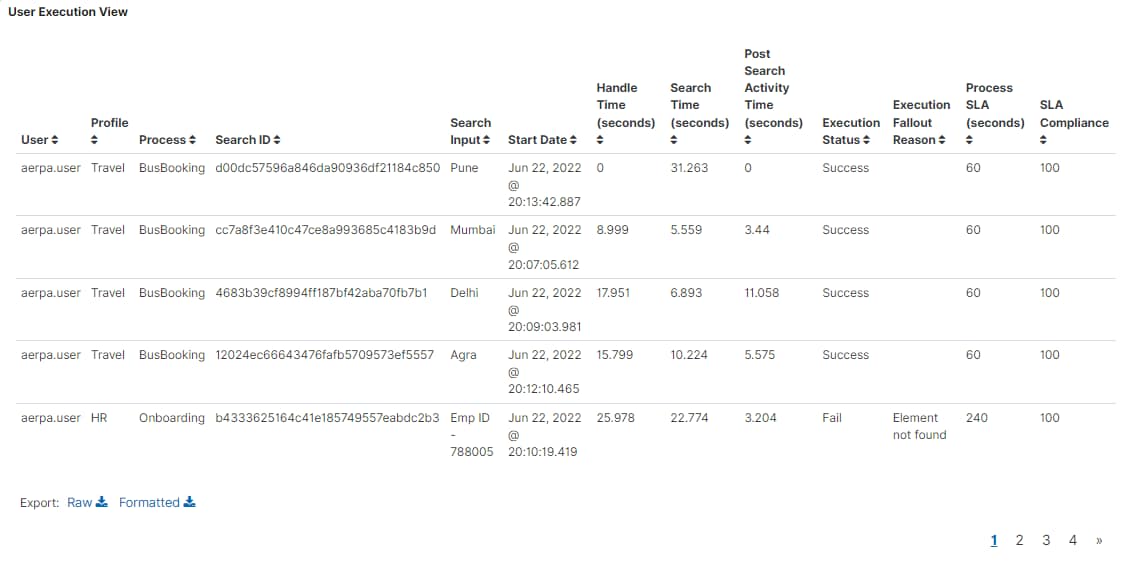 Automation Execution Details View