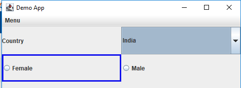Step-by-Step Guide to Use Java Application to Select Gender Radio Button