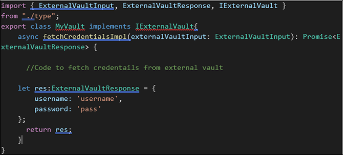 Custom Code Implementation for Vault