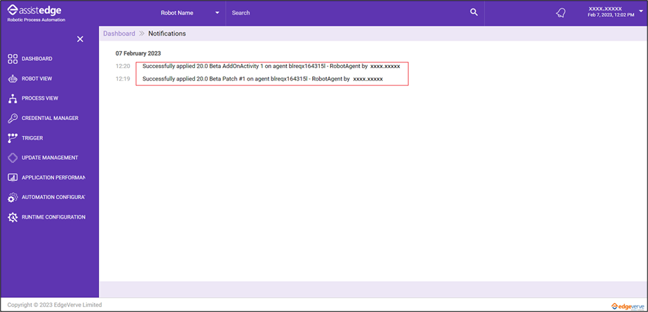 Applying Patch to Proctor, Robot Agent or Robot