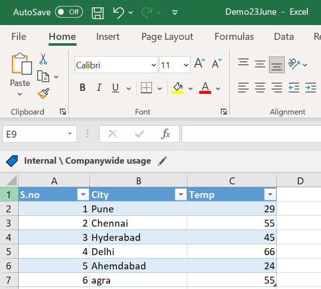 Step-By-Step Guide to use Excel 365 Activity to Create Blank Table and ...