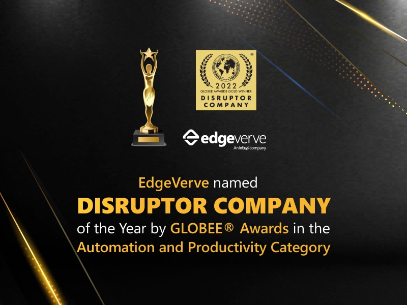 Disruptor Company of the year in Automation and Productivity by GLOBEE